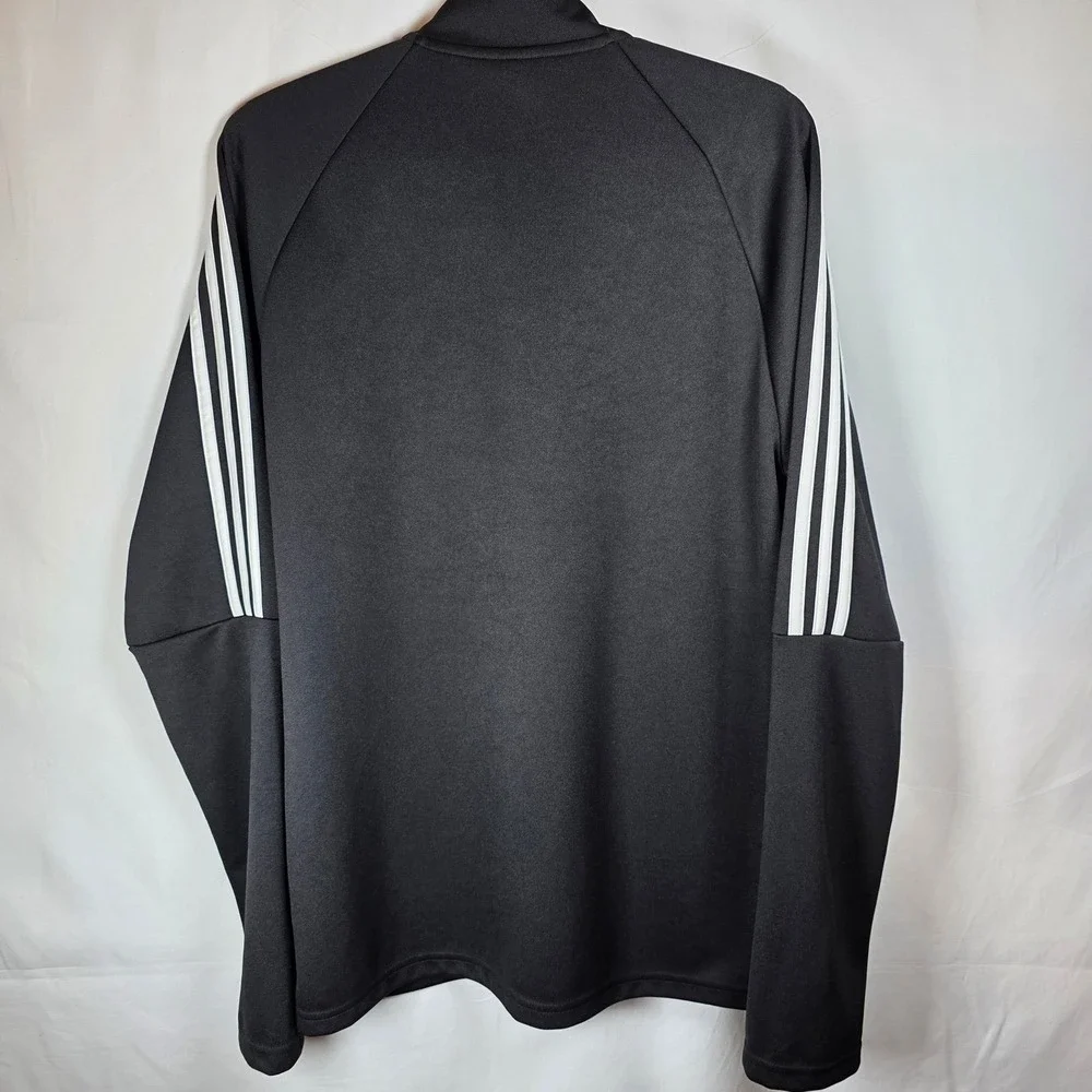 Adidas Climalite 1/4 Zip Pullover Mens Medium‎ Black White Stripes DY3145